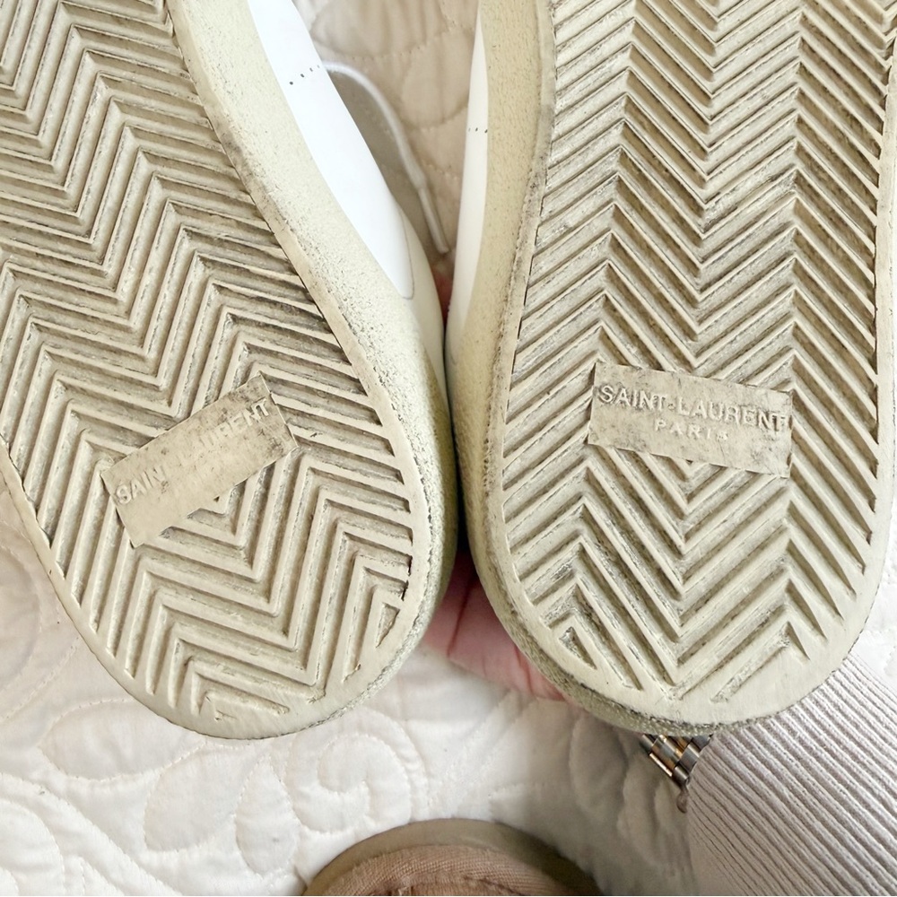 Saint Laurent Court Classic Low Sneakers Sz 10.5 M - Picture 7 of 10